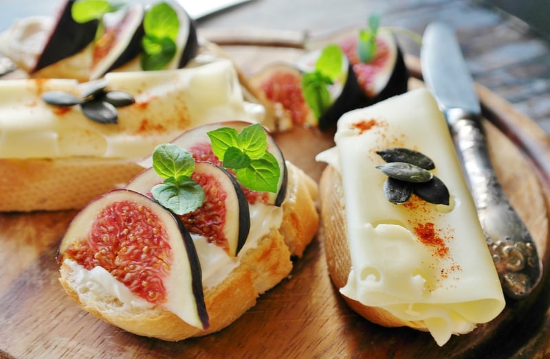 Cheese and fruit platter